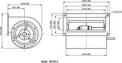 Hakka Centrifugal Blower 500 Cubic Feet Per Minute 3300 rpm 110V/60Hz