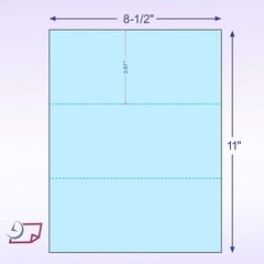 Nextdaylabels – Pack Of 500 Sheets 8-1/2 X 11 Letter Size Perforated Paper Blue