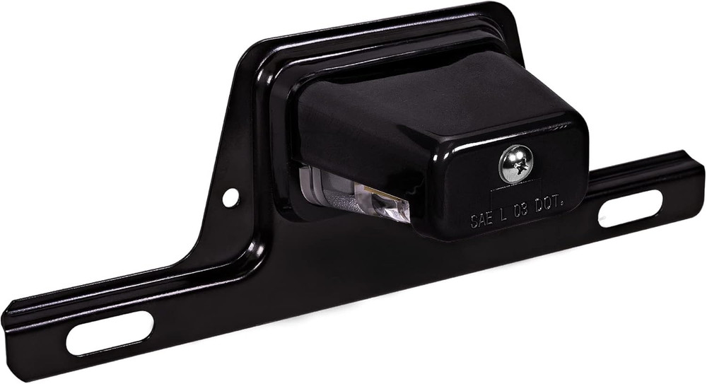 True Mods Black LED License Plate Light for Boat Trailer [Steel Bracket Mount] [