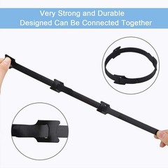 6 Inch Hook and Loop Cable Ties – 60 Count for Simple Cord Management