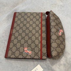 Gucci GG Supreme Monogram Notebook with Illustrated Cat & Pencil Case!
