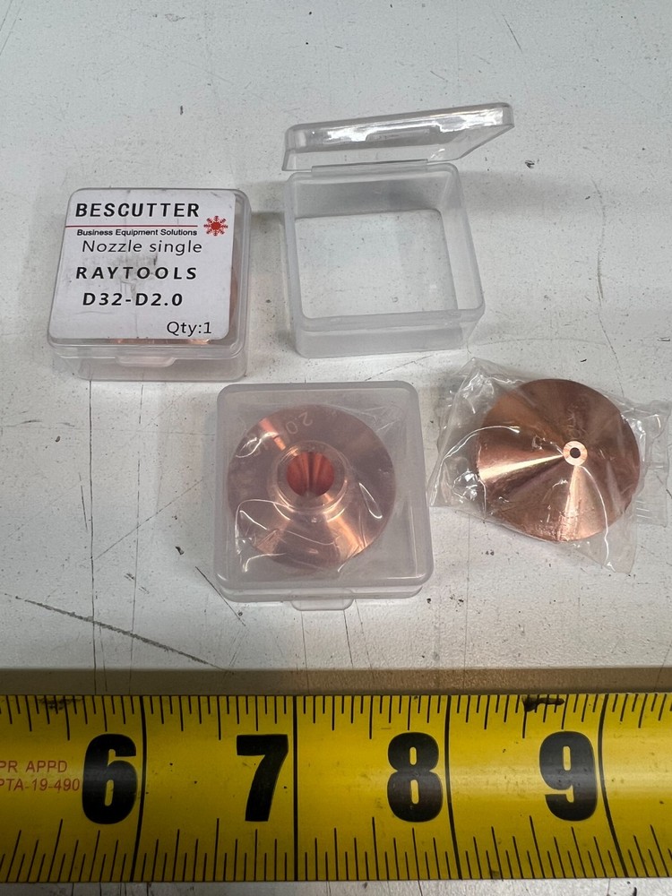 3x) Bescutter D32 H15 Copper Nozzle for Raytools Fiber Laser Head Single 2.0mm