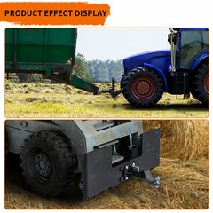 3/8″ Thick Skid Steer Mount Plate W/2″ Detachable Trailer Hitch Receiver Attach