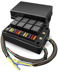Waterproof 12V Relay Fuse Block – 8 Relay Slots, 12 ATC Fuses for Car Truck Boat