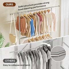 TigerParty Heavy Duty Clothes Rack for Hanging Clothes, Adjustable 2-Tier Rod…