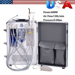 Dental Delivery Unit Portable Treatment Air Compressor Syringe Suction 4 Hole