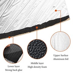SHMZK 8 PCS Car Sound Deadening Mat, 197 mil 8.7 sqft Aluminum Foil 8