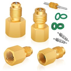 Brass R134A R12 R22 Tank Vacuum Pump Adapters Valve Remover for AC Charging