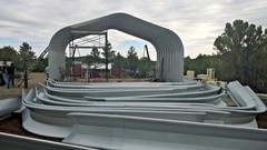 16x24x12 DuroSPAN Steel Prefab Arch Garage Building Kit Open Ends Factory Direct