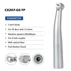 1-10 COXO Dental Fiber Optic LED Turbine Handpiece fit Sirona LED 6H Coupler