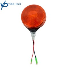 Red/Amber Round Side Marker Light Lamp Dual Face Turn Signal 2 PCS For Tractor