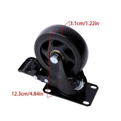 4Pcs 4″ Industrial Heavy Duty Casters 360 Degree Swivel Wheels with Brake
