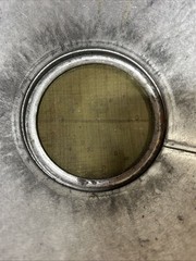 2 Vintage Galvanized Metal Dairy Strainer, Farmhouse Milk Funnel
