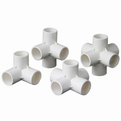 3/4/5/6-Way Elbow Connector Pipe Fittings 1/2″ 3/4″ 1″ 1.2″ 1.5″ White Blue Grey