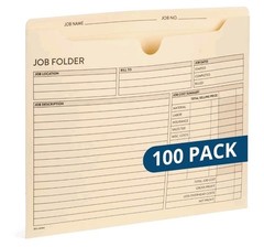 100 Blue Summit Supplies Job Folders Construction, 10 x 12 Inches, Project…