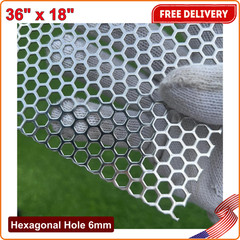36″x18″ Perforated Metal Sheets 19 Gauge Expanded Metal Mesh Opening Hexagonal