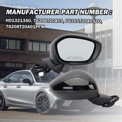 For Honda Civic 2022-2025 Right Passenger Side Mirror Power Heated Signal BSM