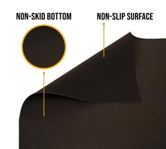 (4 Pack) 20’x27″ Black Neoprene Floor Runner w/ Non Skid Bottom