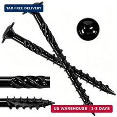 #14 x 3 Wood Structural Screws, Wood Screws, 200Pcs Lag Screws 3 Inch, Rust Resi