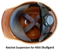 MSA Skullgard Cap Style with Ratchet Suspension – Custom Textured Gunmetal Black