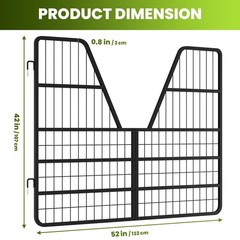 Horse Stall Guard 52″×42″ Horses Ponies Stables Heavy-Duty Coated Steel Horse