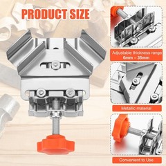 2/4PCS Right Angle Clamp Multi 90° Woodworking T-shaped Corner Clamp Open Style