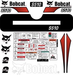 Fits Bobcat S510 Decal Kit Skid Steer / safety decals 3M VINYL / FREE SHIPPING