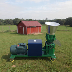 220V Farm Feed Granulator 8mm Plate Feed Pellet Mill Machine 4Roller 150-200KG/h