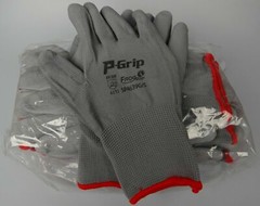 LOT OF 144 Pairs LIBERTY P-GRIP WORK GLOVES GREY PU POLYURETHANE PALM SP4639G