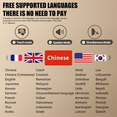 150 Language Translator Earbuds Device Wireless Bluetooth 5.4 Two-Way Translator