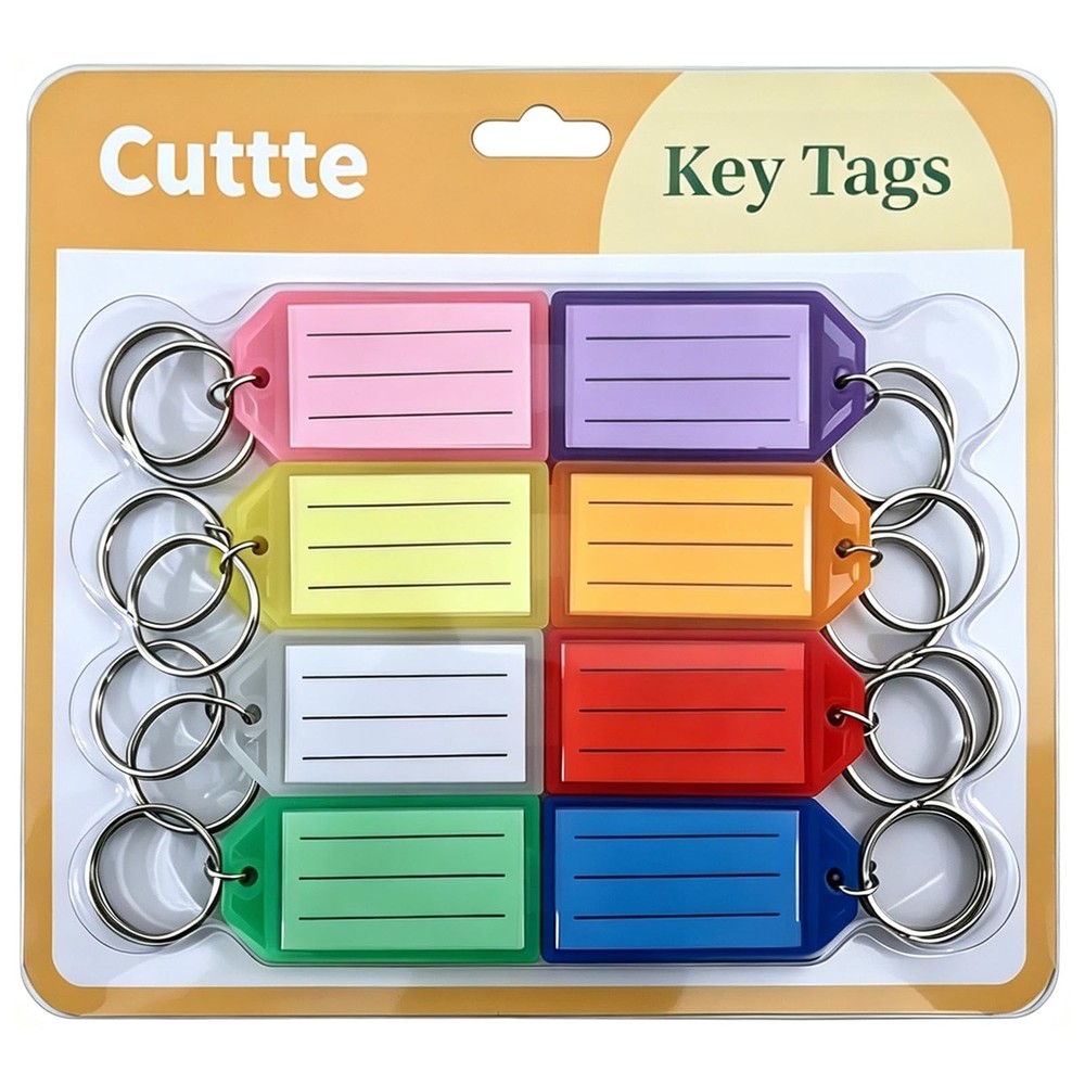 Cuttte 16 1.15 x 2.2 inches, Red Orange Yellow Green Blue Purple Pink White
