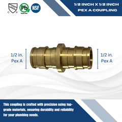10 Pc 1/2″ Pex A Coupling, 1/2 Expansion Coupling, for Uponor (Wirsbo, 29-3-4=10
