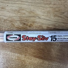 Harris Stay-Silv 15 15% silver brazing alloy rods .050 x 1/8” 28 Sticks