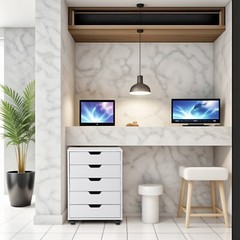 5 Drawer Dresser Rolling Clothing Storage Chest Beside Wall Mobile Store Clothes