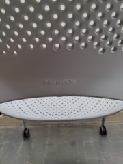 Herman Miller Caper Side Chair W/ Wheels Light Grey Silver seat great condition.