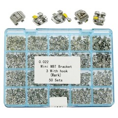 US Dental Ortho Braces Metal/Ceramic Roth/MBT Brackets 018/022 Slot Hooks 345/3