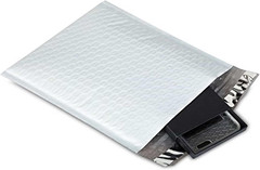 Poly Bubble Mailers 4×8 Inches Waterproof Pack of 100, White