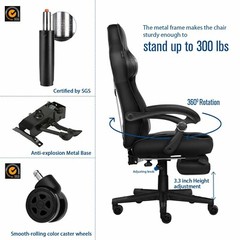 ELECWISH Criss Cross Legged Chair w/ Wheels Armless Swivel Office Desk Chair