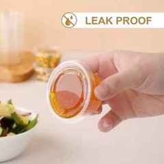 [ 2 oz ] Portion Cup Disposable Plastic Cups for Meal, Salad Dressing, Soufflé,