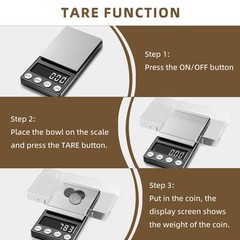 Digital Coin Scale, Gram Scale 0.01G Accuracy for Coin Collectors, Bank Tellers