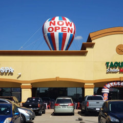 22ft Tall Now Open Advertising Roof Top Balloon