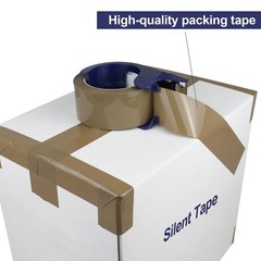 BOMEI PACK Packing Tape with Blue Dispenser Brown Packaging Tape for Shipping…