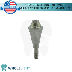 10X Straight Multi Unit Prosthetic NC Compatible with Megagen® BlueDiamond