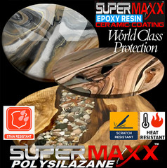 CLEAR EPOXY RESIN TABLE TOP BAR EPOXY CRAFT ART NANO CERAMIC CLEAR COATING KIT