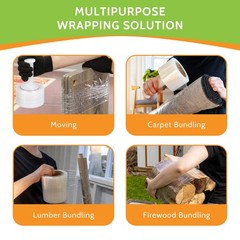36 Rolls Down Gauge Narrow Banding Stretch Wrap 3″x1000′ 50 Ga Clear Cast Film