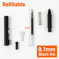 100 Pack Gel Pens, Black Ink Pen Bulk, Retractable Medium Point 0.7Mm, Smooth Wr
