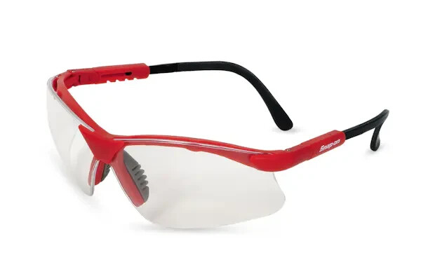 Safety Glasses (Red Frame/Clear Lens) Anti-Fog GLASS30R