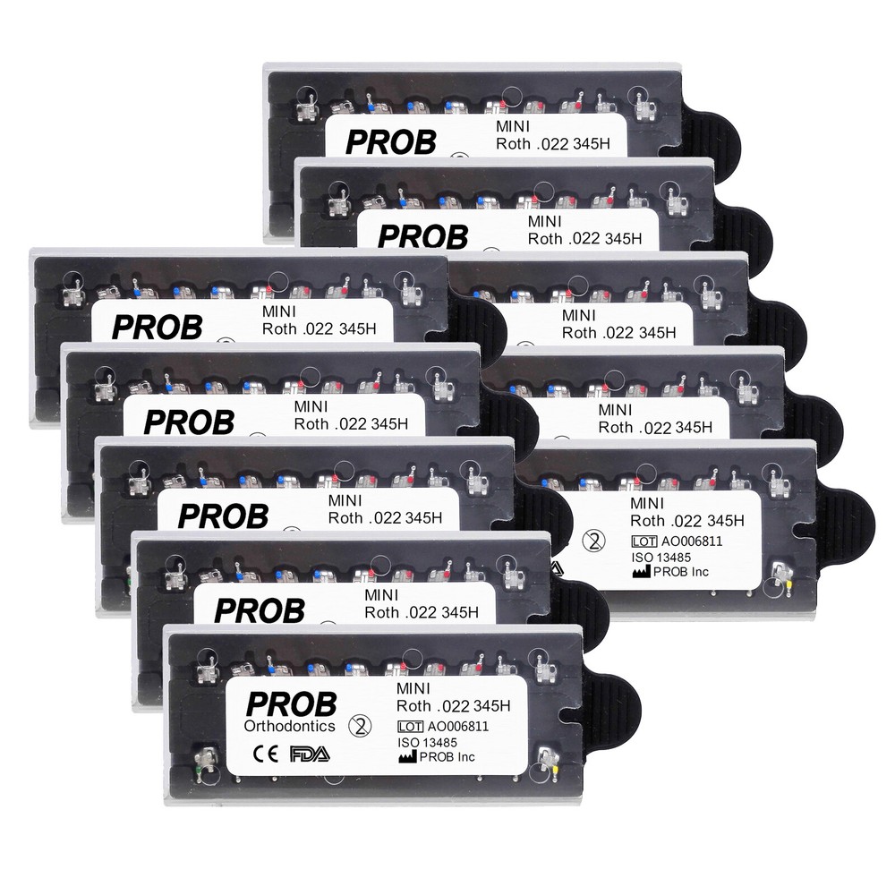 PROB Dental Orthodontic Metal Brackets Brace MIM MBT/ROTH 022/018 345H Monoblock