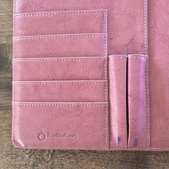 Franklin Covey Portfolio Binder Pink Leather *see pics