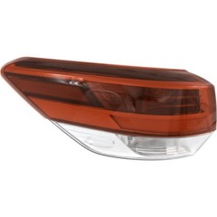 2x Tail Light Clear Red Lens Toyota Highlander Hybrid LE Plus/Ltd/SE/XLE 17-19